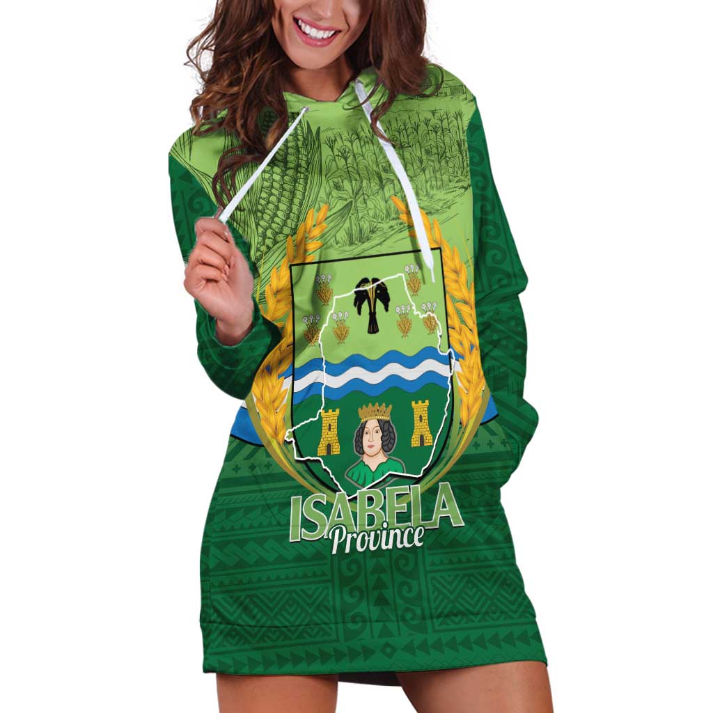 Isabela Philippines Hoodie Dress Queen Province Of The North LT14 Green - Polynesian Pride