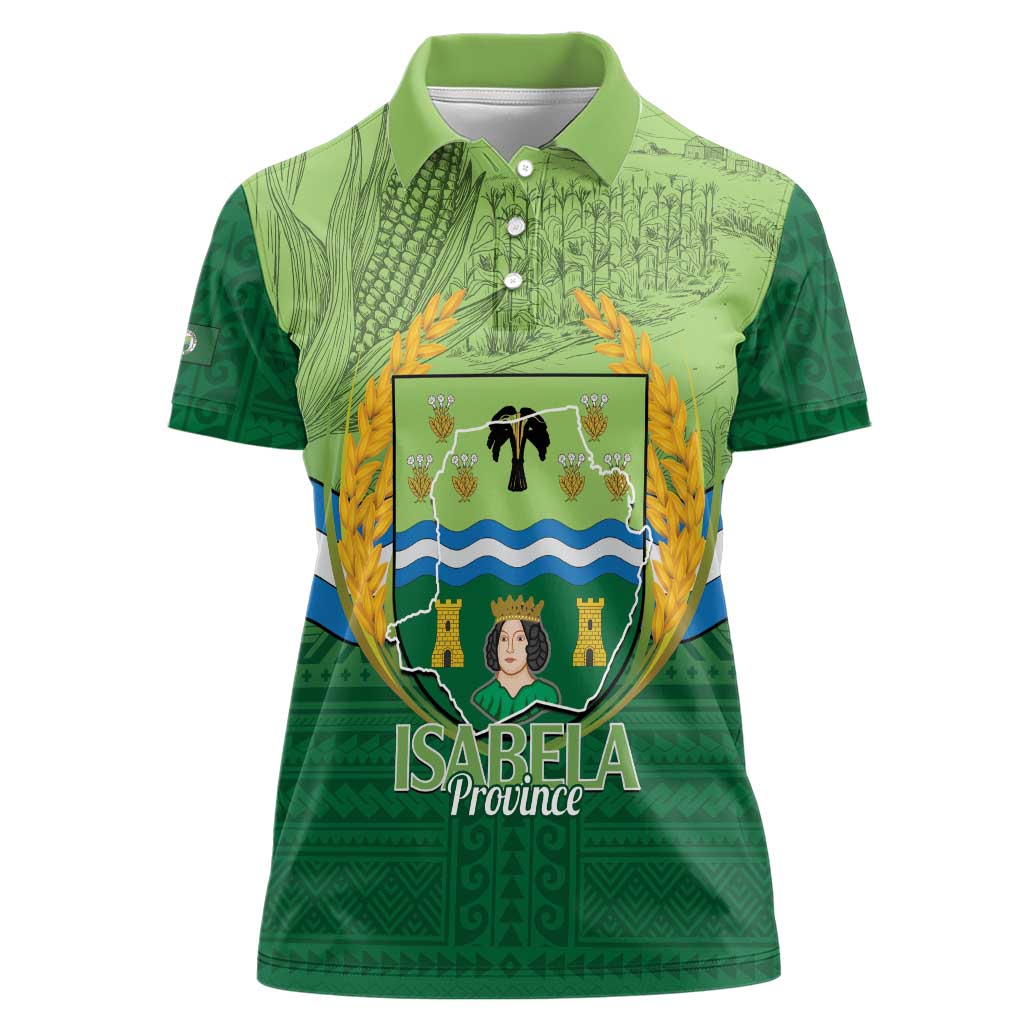 Isabela Philippines Women Polo Shirt Queen Province Of The North LT14 Female Green - Polynesian Pride