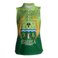 Isabela Philippines Women Sleeveless Polo Shirt Queen Province Of The North LT14 Female Green - Polynesian Pride