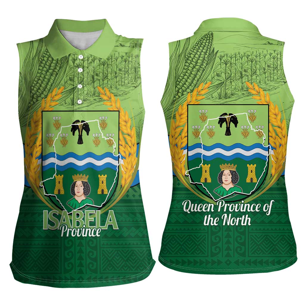 Isabela Philippines Women Sleeveless Polo Shirt Queen Province Of The North LT14 - Polynesian Pride