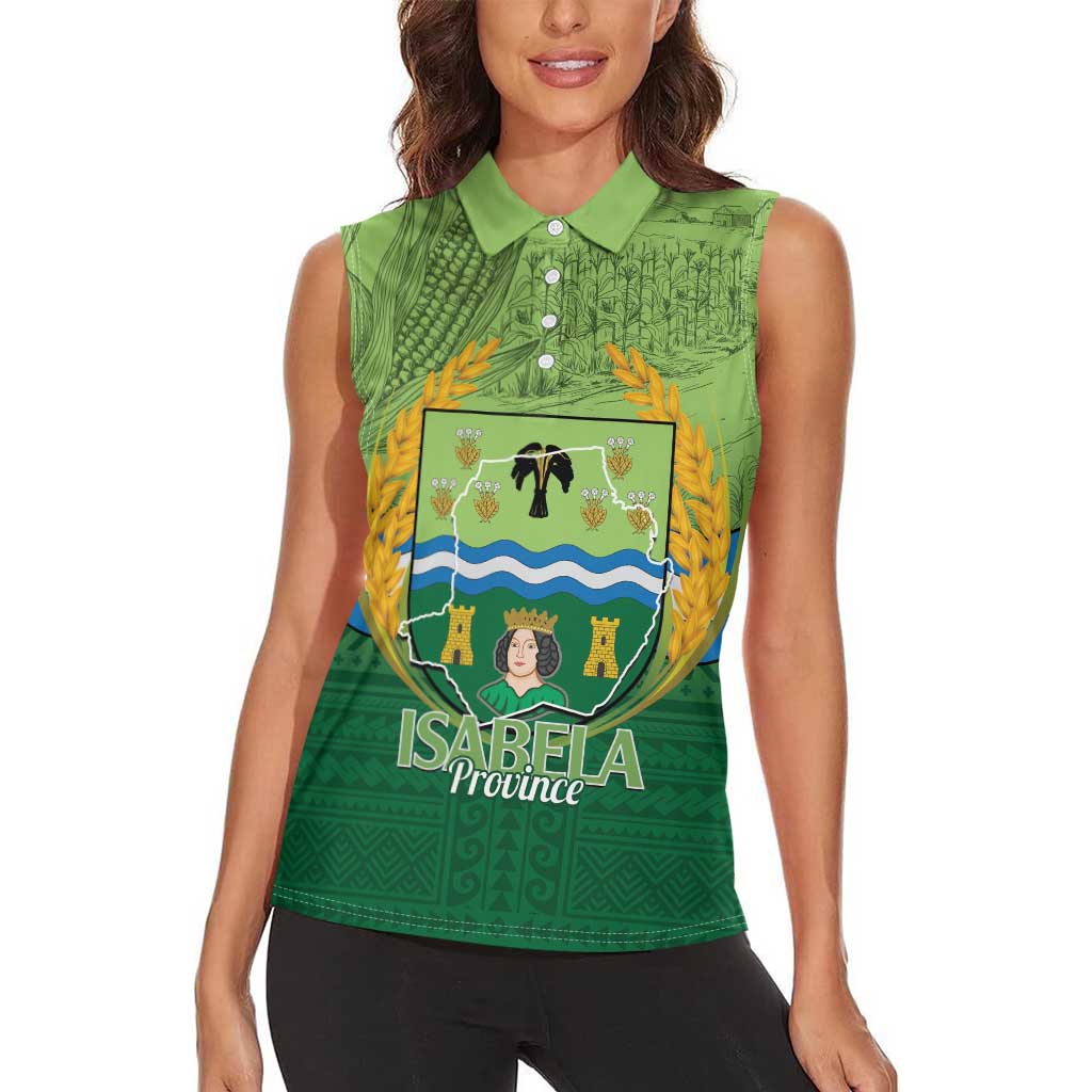 Isabela Philippines Women Sleeveless Polo Shirt Queen Province Of The North LT14 - Polynesian Pride