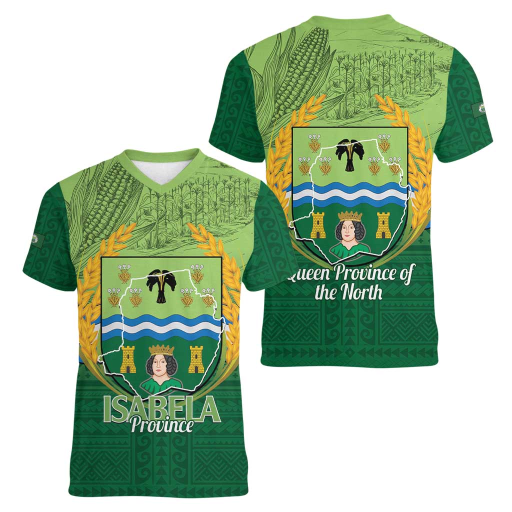 Isabela Philippines Women V-Neck T-Shirt Queen Province Of The North LT14 - Polynesian Pride