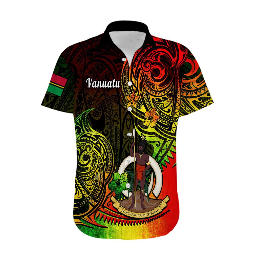 Polynesian Pride Vanuatu Hawaiian Shirt Reggae Polynesia Long God Yumi Stanap LT14 Reggae - Polynesian Pride