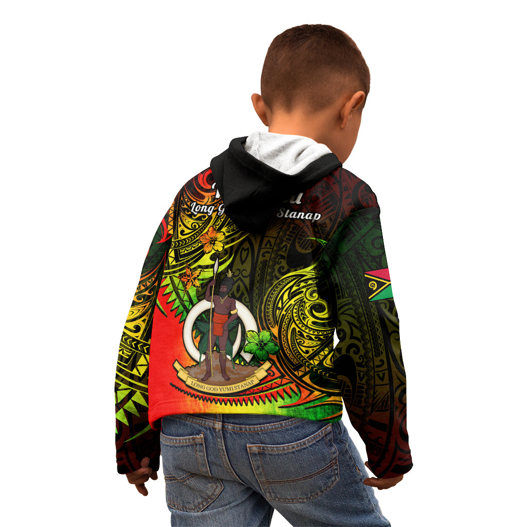 Polynesian Pride Vanuatu Kid Hoodie Reggae Polynesia Long God Yumi Stanap LT14 - Polynesian Pride