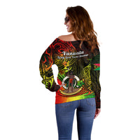 Polynesian Pride Vanuatu Off Shoulder Sweater Reggae Polynesia Long God Yumi Stanap LT14 - Polynesian Pride