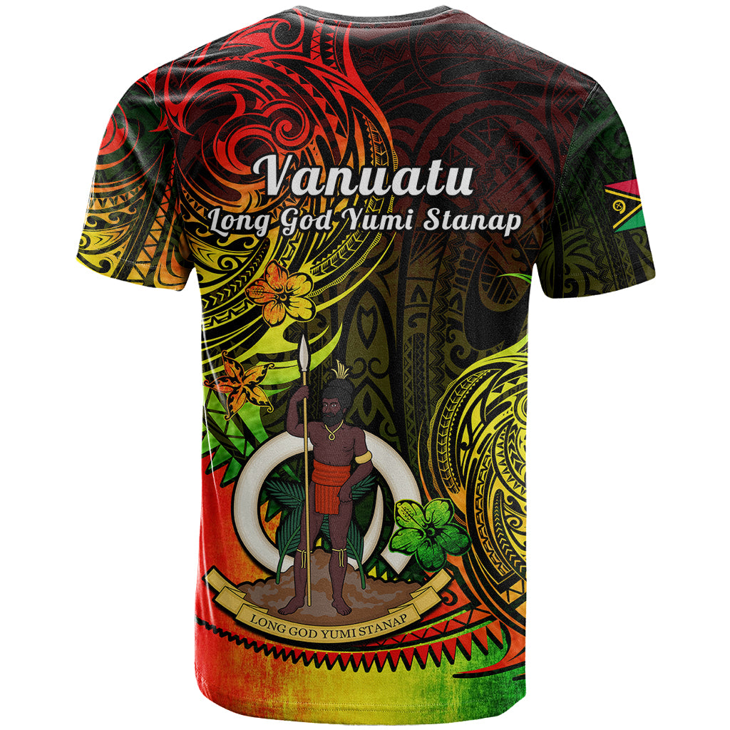 Polynesian Pride Vanuatu T Shirt Reggae Polynesia Long God Yumi Stanap LT14 - Polynesian Pride