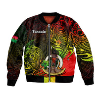 Personalised Vanuatu Bomber Jacket Reggae Polynesia Long God Yumi Stanap LT14 Unisex Reggae - Polynesian Pride