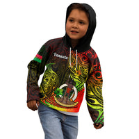 Personalised Vanuatu Kid Hoodie Reggae Polynesia Long God Yumi Stanap LT14 - Polynesian Pride