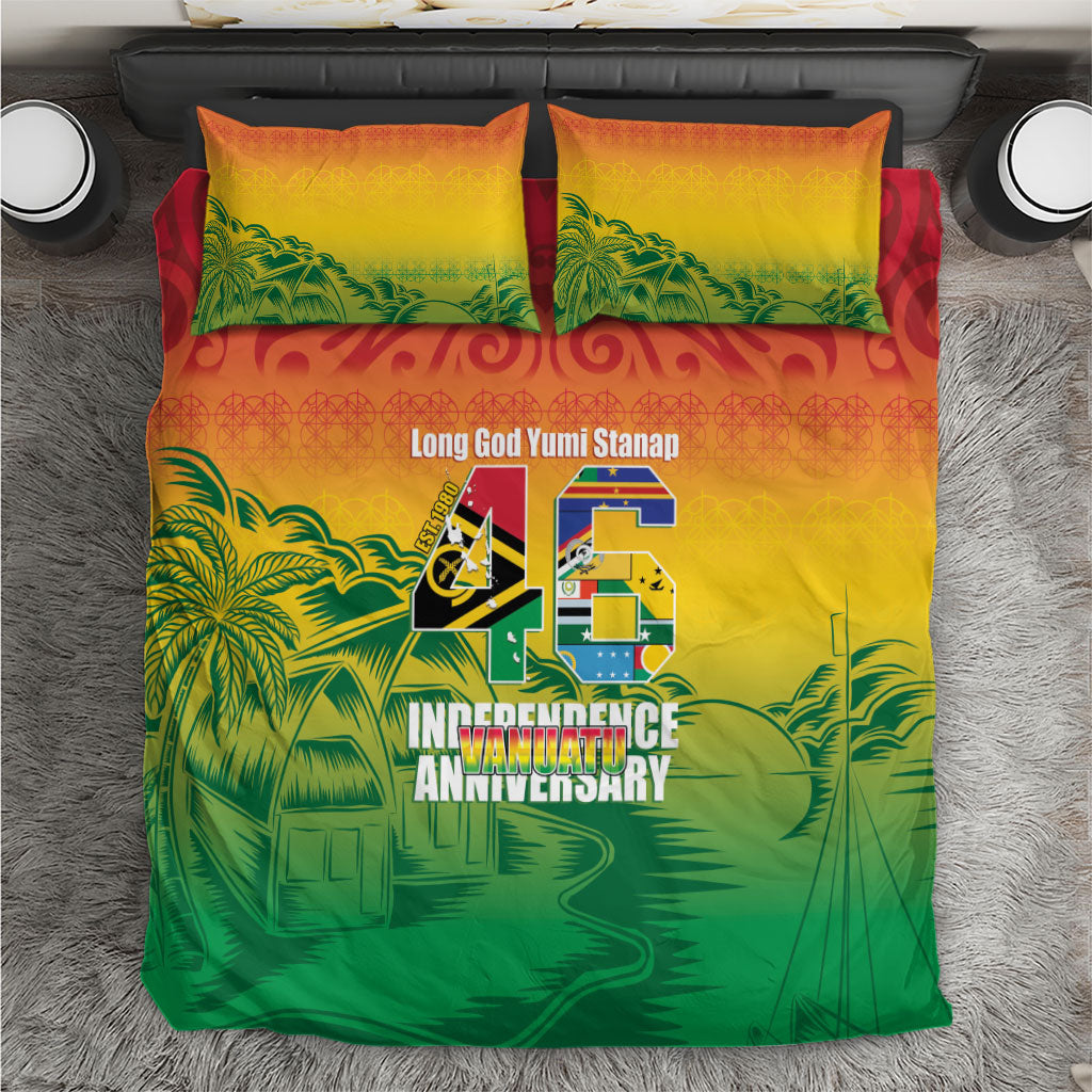 Vanuatu Indipendens Dei Bedding Set Yumi 46th Independence Anniversary