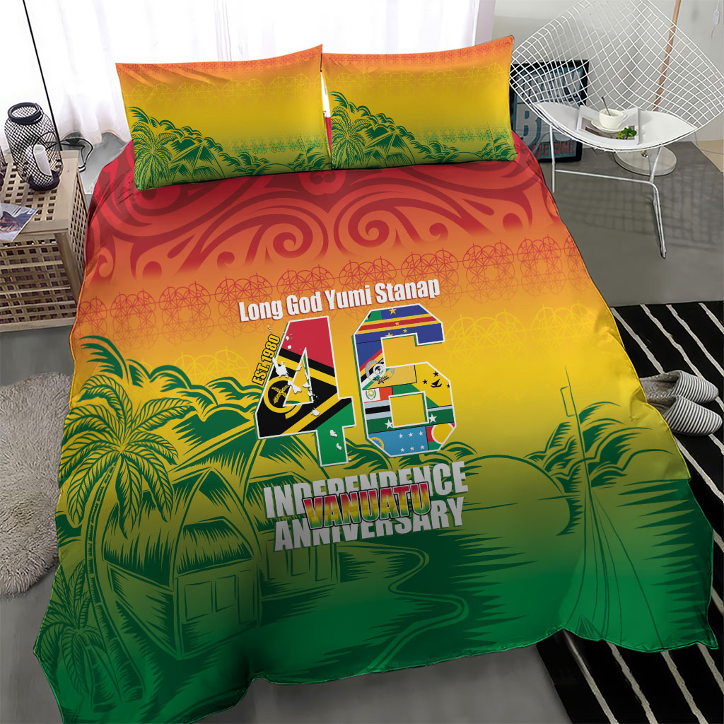 Vanuatu Indipendens Dei Bedding Set Yumi 46th Independence Anniversary