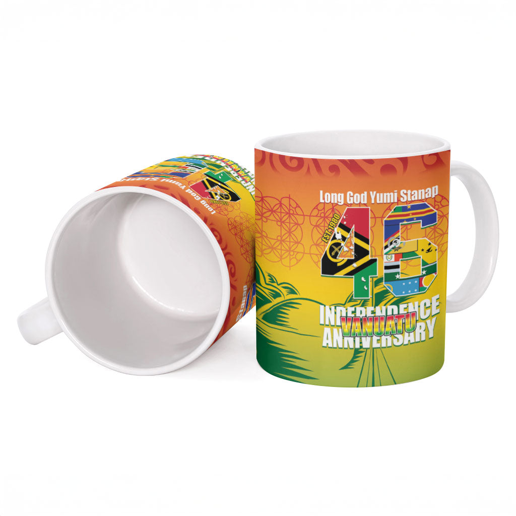 Vanuatu Indipendens Dei Ceramic Mug Yumi 46th Independence Anniversary