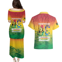 Vanuatu Indipendens Dei Couples Matching Puletasi and Hawaiian Shirt Yumi 46th Independence Anniversary