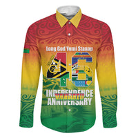 Vanuatu Indipendens Dei Family Matching Long Sleeve Bodycon Dress and Hawaiian Shirt Yumi 46th Independence Anniversary LT14 Dad's Shirt - Long Sleeve Reggae - Polynesian Pride