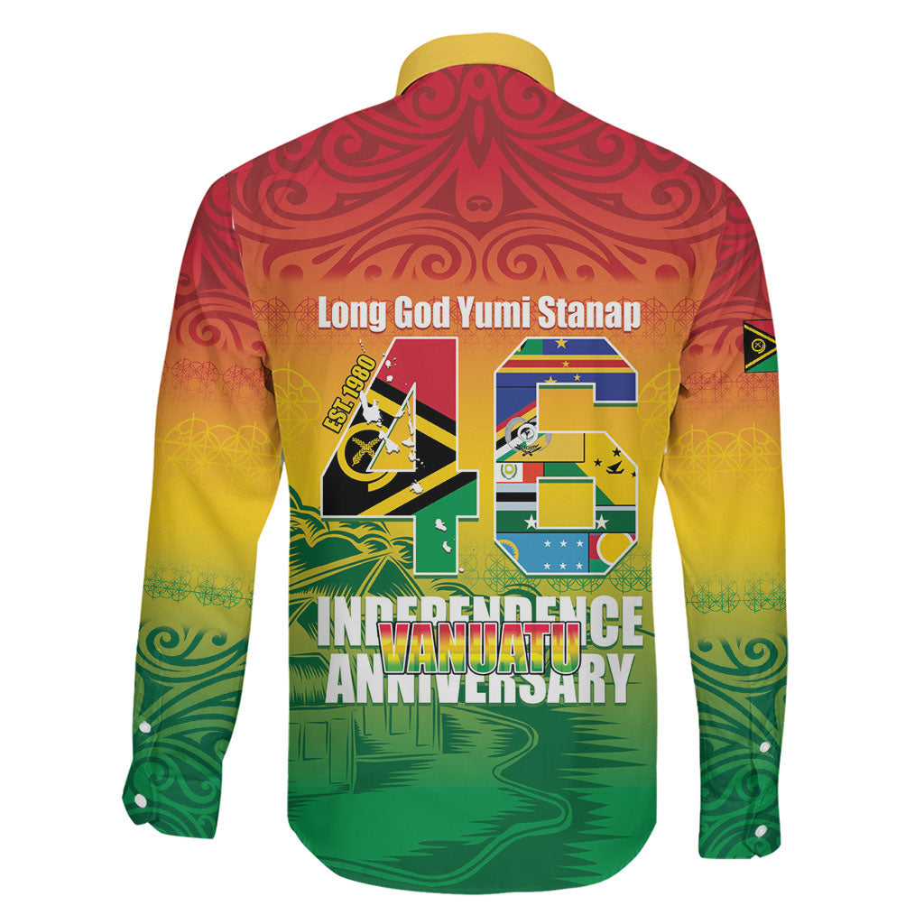 Vanuatu Indipendens Dei Family Matching Short Sleeve Bodycon Dress and Hawaiian Shirt Yumi 46th Independence Anniversary LT14 - Polynesian Pride