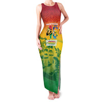Vanuatu Indipendens Dei Family Matching Tank Maxi Dress and Hawaiian Shirt Yumi 46th Independence Anniversary LT14 Mom's Dress Reggae - Polynesian Pride