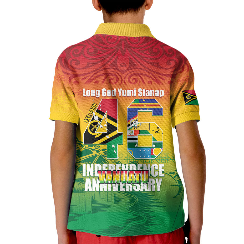 Vanuatu Indipendens Dei Kid Polo Shirt Yumi 46th Independence Anniversary