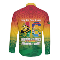 Vanuatu Indipendens Dei Long Sleeve Button Shirt Yumi 46th Independence Anniversary