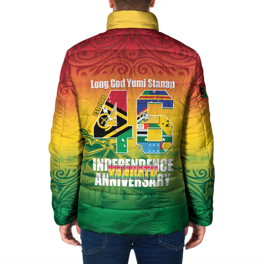 Vanuatu Indipendens Dei Padded Jacket Yumi 46th Independence Anniversary
