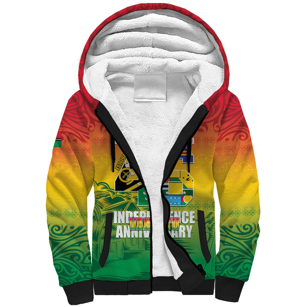 Vanuatu Indipendens Dei Sherpa Hoodie Yumi 46th Independence Anniversary