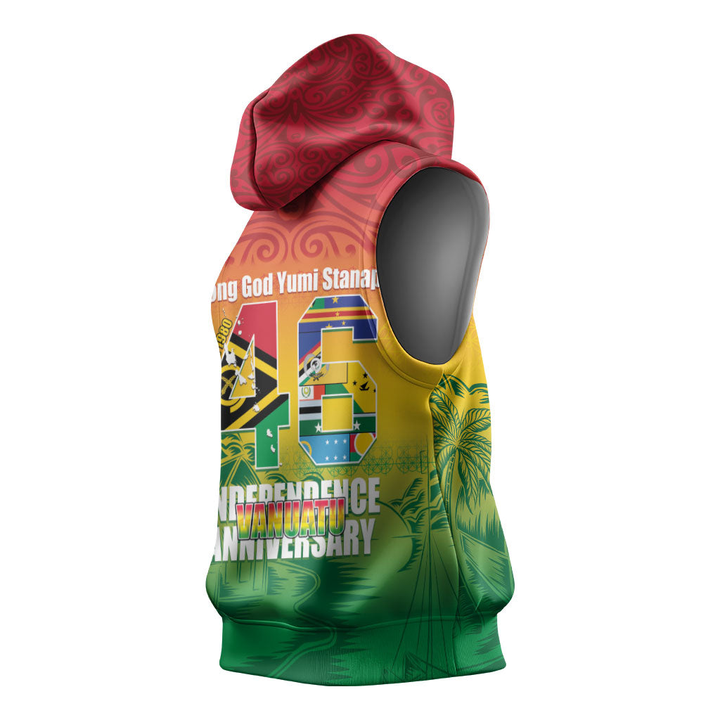 Vanuatu Indipendens Dei Sleeveless Hoodie Yumi 46th Independence Anniversary
