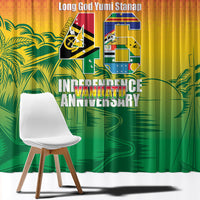 Vanuatu Indipendens Dei Window Curtain Yumi 46th Independence Anniversary