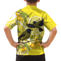 Bellbird New Zealand Hawaiian Shirt Korimako Kowhai Maori Pattern LT14 - Polynesian Pride