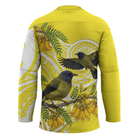 Bellbird New Zealand Hockey Jersey Korimako Kowhai Maori Pattern