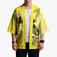 Bellbird New Zealand Kimono Korimako Kowhai Maori Pattern