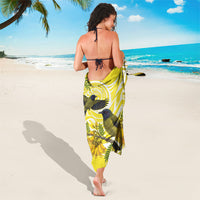 Bellbird New Zealand Sarong Korimako Kowhai Maori Pattern LT14 - Polynesian Pride