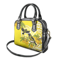 Bellbird New Zealand Shoulder Handbag Korimako Kowhai Maori Pattern LT14 - Polynesian Pride