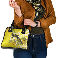 Bellbird New Zealand Shoulder Handbag Korimako Kowhai Maori Pattern LT14 - Polynesian Pride