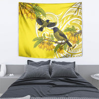 Bellbird New Zealand Tapestry Korimako Kowhai Maori Pattern LT14 - Polynesian Pride