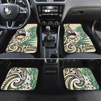 Endemic Tomtit New Zealand Car Mats Miromiro Manuka Silver Fern Maori Pattern