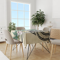 Endemic Tomtit New Zealand Tablecloth Miromiro Manuka Silver Fern Maori Pattern LT14 - Polynesian Pride
