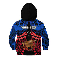 Personalised Samoa Kid Hoodie Heritage Festival Samoan Tattoo With Ula Fala Kava Bowl LT14 - Polynesian Pride