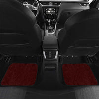 Oxblood Polynesia Car Mats Tribal Pattern Tropical Frangipani