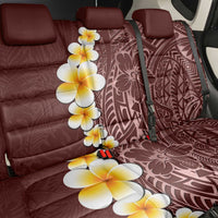 Oxblood Tropical Plumeria With Galaxy Polynesian Art Back Car Seat Cover