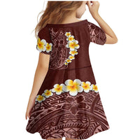 Oxblood Tropical Plumeria With Galaxy Polynesian Art Family Matching Mermaid Dress and Hawaiian Shirt LT14 - Polynesian Pride