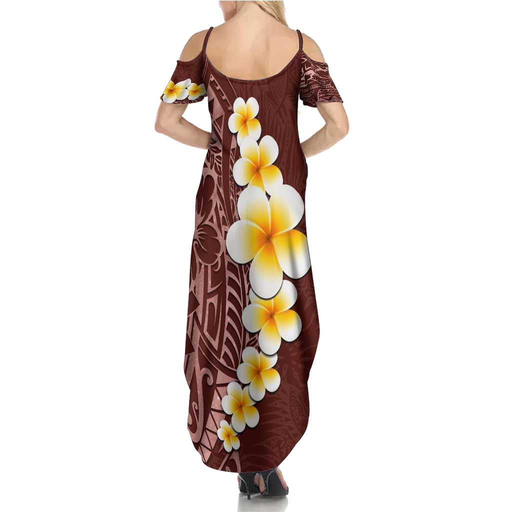 Oxblood Tropical Plumeria With Galaxy Polynesian Art Family Matching Summer Maxi Dress and Hawaiian Shirt LT14 - Polynesian Pride