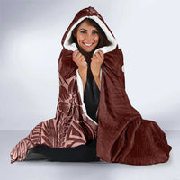 Oxblood Tropical Plumeria With Galaxy Polynesian Art Hooded Blanket LT14 - Polynesian Pride