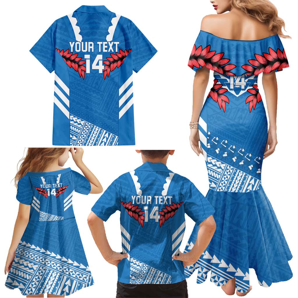 Custom Toa Samoa Rugby Family Matching Mermaid Dress and Hawaiian Shirt Samoan Siva Tau Uso Aso Uma LT14 - Polynesian Pride