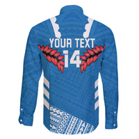Custom Toa Samoa Rugby Family Matching Off Shoulder Short Dress and Hawaiian Shirt Samoan Siva Tau Uso Aso Uma LT14 - Polynesian Pride