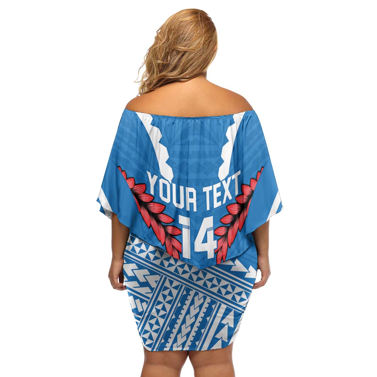 Custom Toa Samoa Rugby Family Matching Off Shoulder Short Dress and Hawaiian Shirt Samoan Siva Tau Uso Aso Uma LT14 - Polynesian Pride