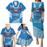 Custom Toa Samoa Rugby Family Matching Puletasi and Hawaiian Shirt Samoan Siva Tau Uso Aso Uma LT14 - Polynesian Pride