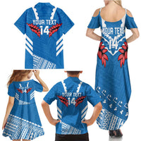 Custom Toa Samoa Rugby Family Matching Summer Maxi Dress and Hawaiian Shirt Samoan Siva Tau Uso Aso Uma LT14 - Polynesian Pride