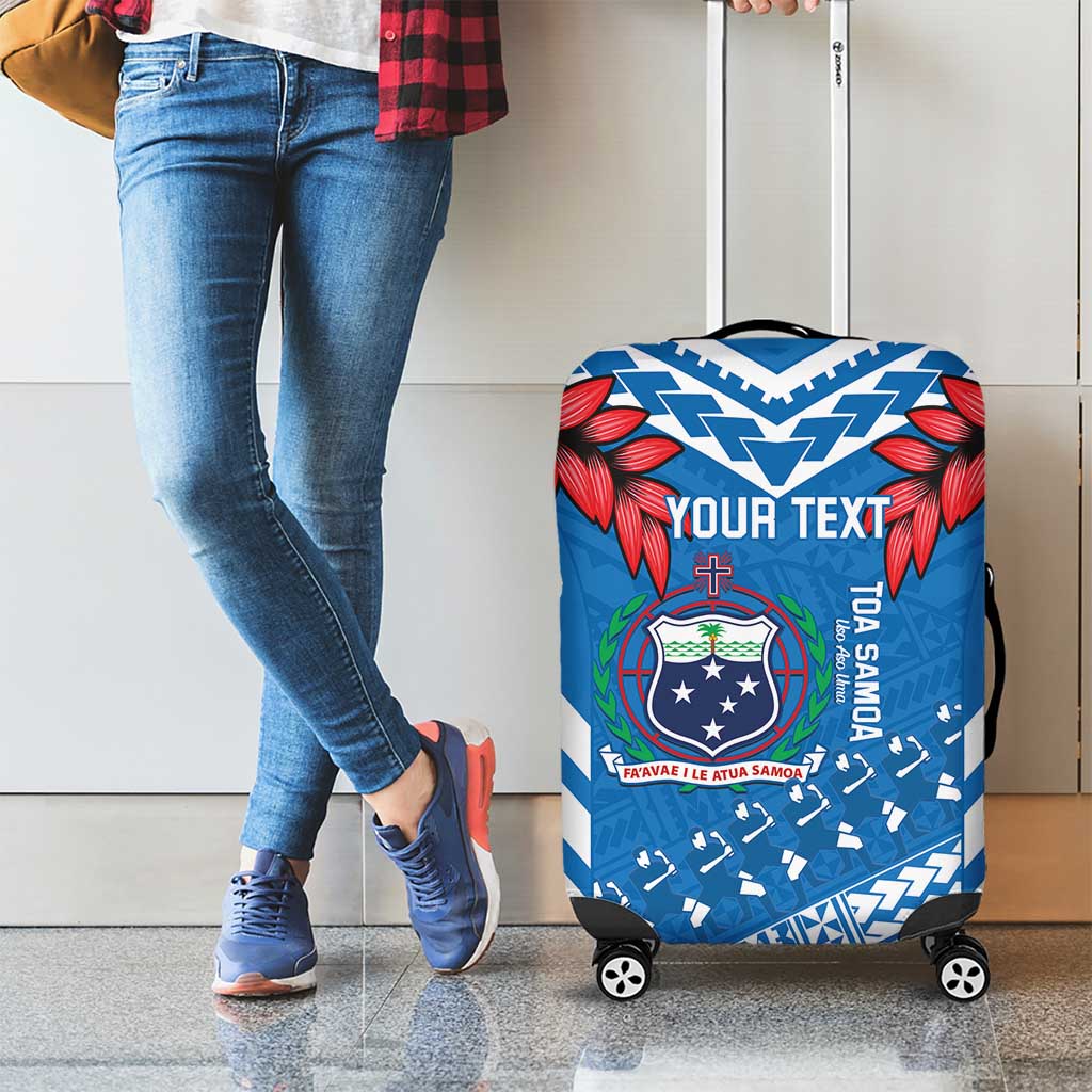 Custom Toa Samoa Rugby Luggage Cover Samoan Siva Tau Uso Aso Uma