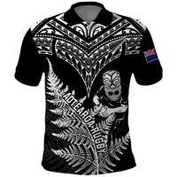 New Zealand Silver Fern Rugby Polo Shirt Go All Black 2023 World Cup LT14 Black - Polynesian Pride
