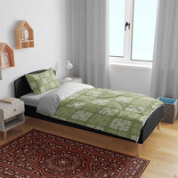 Vesuvian Green Palaka Quilt Hawaii Bedding Set Traditional Hawaii-plaid Pattern - Polynesian Pride