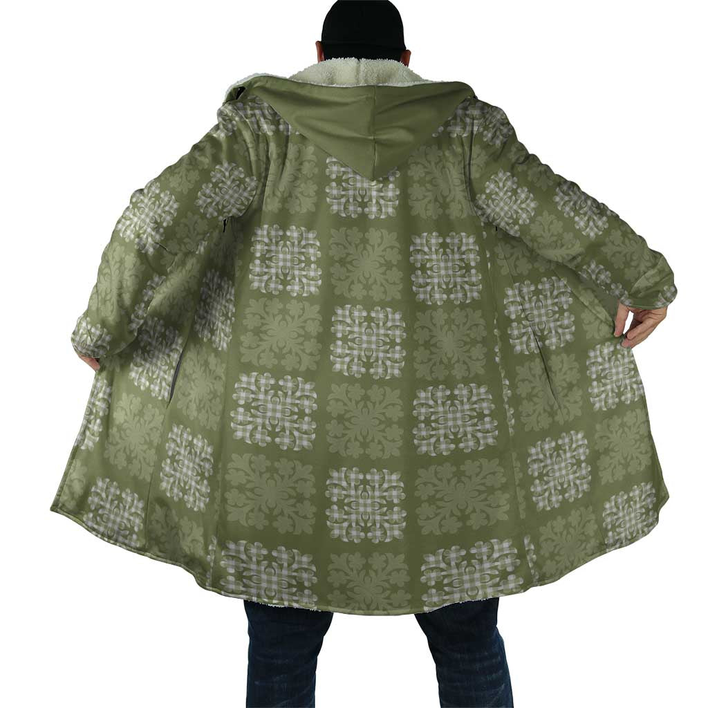 Vesuvian Green Palaka Quilt Hawaii Cloak Traditional Hawaii-plaid Pattern - Polynesian Pride
