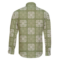 Vesuvian Green Palaka Quilt Hawaii Family Matching Summer Maxi Dress and Hawaiian Shirt Traditional Hawaii-plaid Pattern LT14 - Polynesian Pride